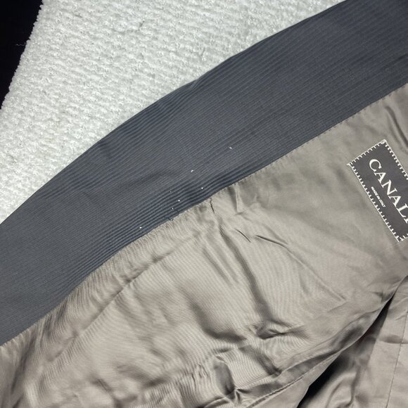 Canali Men's Lined Black Wool Sportcoat 56R Blazer Made in Italy - Picture 16 of 16